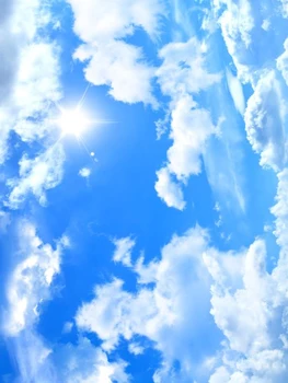 2018 58 Потолочная пленка с принтом голубого неба Облака Плафон Tendu для потолочного покрытия