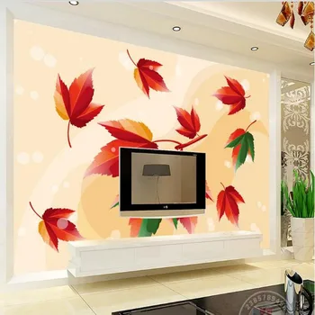 масштабные фрески wellyu на заказ, модный кленовый лист, падающие листья, фон для телевизора, флизелиновые обои papel de parede